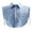 Blue, variant on YOTMKGDO Fake Collar, Detachable Blouse Women Solid Ruffle Jeans with False Collar Half Elastic Waist Shirt Collar, Blue(Large)