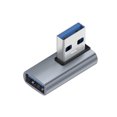 thumbnail image 1 of 90-Degree Type C To USB 3.0 Female Data Converter OTG Adapter 10Gbps Charging Converters Tablet U Disk Card Reader Blue, 1 of 9