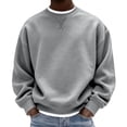 thumbnail image 3 of Atkumj Mens Crewneck Sweatshirt Casual Long Sleeve Plain Pullover Tops Fashion Solid Color Fall Sweatshirts for Daily Wear L, 3 of 6