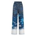 thumbnail image 3 of Kaemgyyd Women's Christmas Sweatpants Trendy Wide Leg Drawstring Baggy Pants Casual Loose Printing Pants with Pockets, 3 of 4