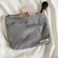thumbnail image 5 of Bolsa de cosméticos de pana para mujer, popular, de gran capacidad, para cambio de maquillaje, lápiz labial, teléfono móvil, bolso de mano, 5 of 5