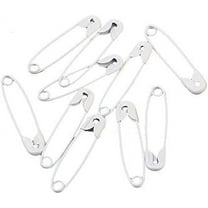 100pcs Curved Basting Pins Iron Safety Pins Coilless Safety Pin Strong Blanket Pins for Knitted Fabric Skirts Kilt Crafts White