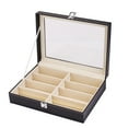 thumbnail image 6 of Veryke 8 Slots Leather Multi Sunglasses Organizer, Eyeglasses Display Case, Sunglass Glasses Storage Holder Box for Women Men - Black, 6 of 8