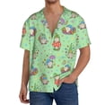 thumbnail image 3 of Fotbe Spring Gnome print Short Sleeve Button Down Shirts for Men Casual Summer Beach Wrinkle Free Shirt-X-Large, 3 of 7