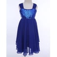 thumbnail image 2 of Miaeowve Kids Girls Lyrical Ballet Dance Dress Chiffon Sequins Sleeveless Straps Camisole Flowy Dresses Dancewear Blue 2, 2 of 7