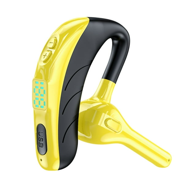 Jmntiy Single Ear Headset With Mic Bluetooth 5.2 Earphone LED Display