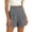 30# Dark Gray, variant on Linen Shorts for Women 2026 Summer Tummy Control Elastic Waist Wide Leg Bermuda Shorts Button Mini Shorts with Pockets Black XL