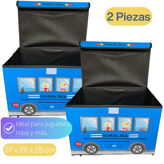 Caja Juguetero Organizador Contenedor Plegable Para Niños Multiusos (2piezas) - Azul Segos Juguetero