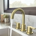 thumbnail image 7 of Widespread Bathroom Faucet, Drain Kit Included In Brushed Gold, 7 of 7