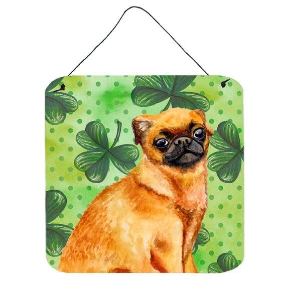 Carolines Treasures BB9841DS66 Small Brabant Griffon St Patricks Wall or Door Hanging Prints Green 6HX6W multicolor