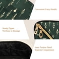 thumbnail image 5 of FORMRS Makeup Bag Travel Cosmetic Organizer for Women Fold Flat Zipper Pouch with Handle, Dark Green Plants, 5 of 8