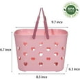 Plastic Storage Baskets with Handles,Portable Shower Caddy Tote Plastic