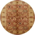 thumbnail image 1 of Ahgly Company Indoor Round Mid-Century Modern Mahogany Brown Oriental Area Rugs, 6' Round, 1 of 6