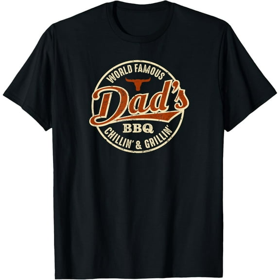 Dad's BBQ Chilling and Grilling Vintage Funny Creative Graphic T-Shirt