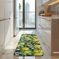 thumbnail image 4 of Yellow Lemon Flowers Black Pattern Kitchen Rug Mat,Kitchen Runner Rugs Non Skid Washable,Decorative Kitchen Floor Mats for Kitchen,Sink,Laundry,17"x47.2", 4 of 7