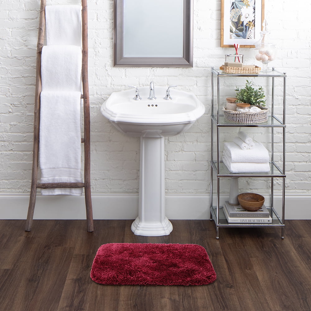 Mohawk Home Big One Nylon Bath Mat, Burgundy, 1'5"x2'