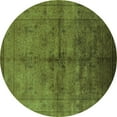 thumbnail image 1 of Ahgly Company Machine Washable Indoor Round Oriental Turquoise Blue Industrial Area Rugs, 7' Round, 1 of 4