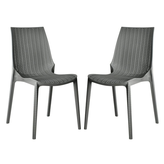 Farmhouse Outdoor Dining Chairs - Set of 2 - Patio & Porch Seating