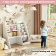 thumbnail image 6 of 4-Tier Kids Bookshelf and Toy Storage, Book Shelf for Kids Rooms, Wooden bookcase for Toddler Children Baby in Nursery Playroom Living Room - Idea Gifts for Boys and Girls (White), 6 of 10
