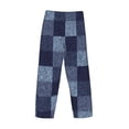 thumbnail image 5 of Haiem Blue Gingham Buffalo Check Men's Pajama Pants Ultra Lightweight Pjs Bottoms Sleepwear Bottom Pants with Pocket Drawstring-Large, 5 of 9
