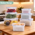 thumbnail image 6 of QOPR 3-Piece Fruit Storage Containers for Fridge, Clear Food Storage Containers with Lids and Drain Basket, 850ml, 1750ml, 3300ml, 6 of 10