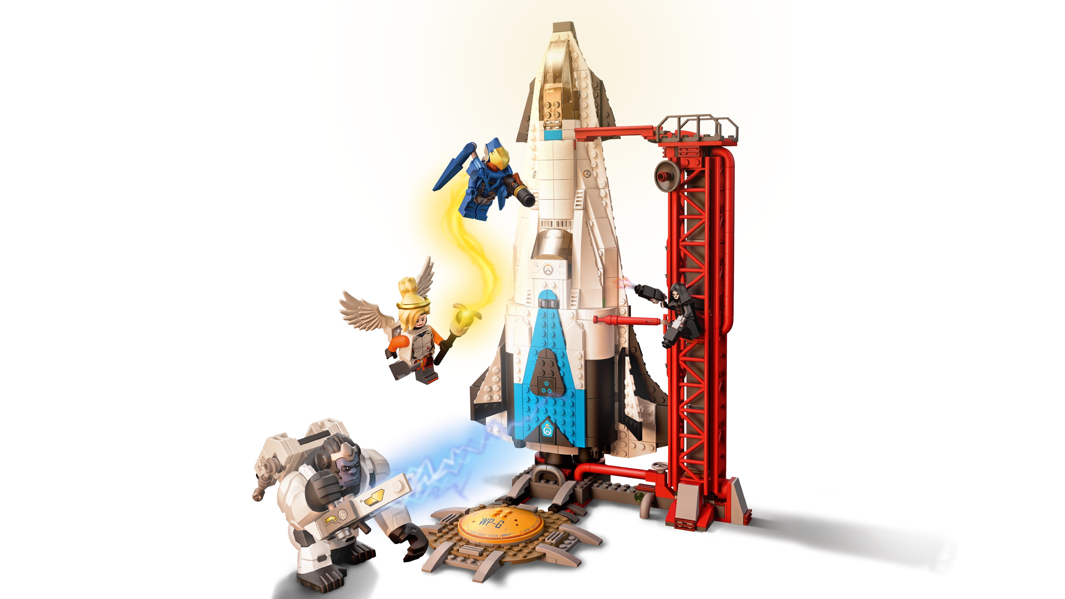 LEGO Overwatch Watchpoint Gibraltar 75975 with Splitting Rocket Minifigures and Unique Weapons Walmart