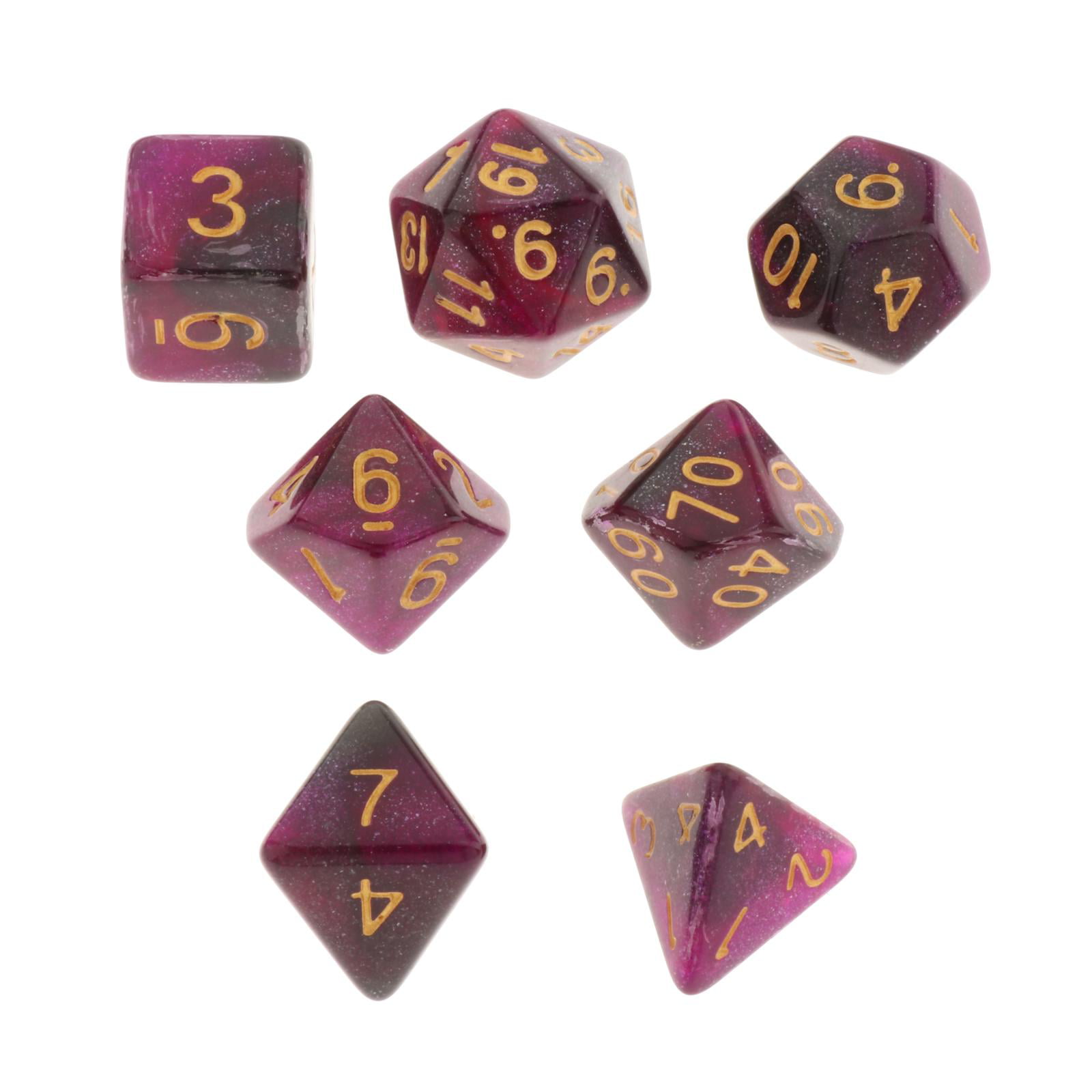 New RPG D&D DND Poly Dice Board Game set of 10 sided die D10 Purple+Gray 