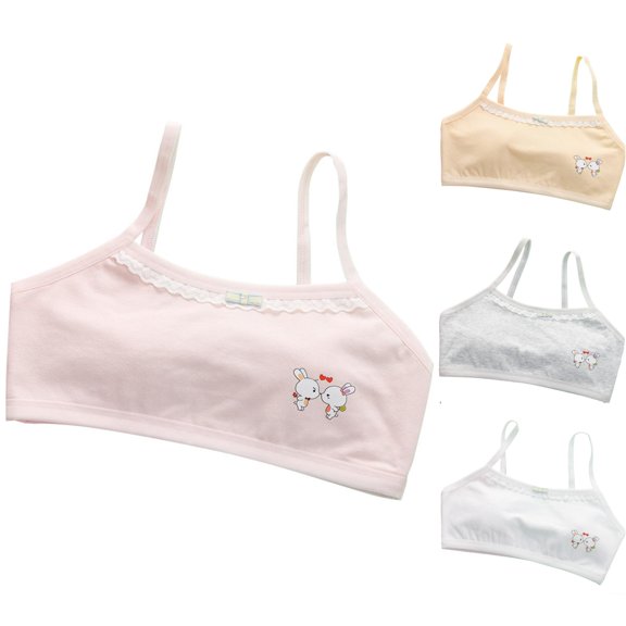 VOUZZA Girls Training Bras Crop Top Bra Lightweight Seamless Sports Bra Bra Camisole Style Toddler Underwear Everyday Activewear