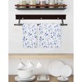 thumbnail image 3 of Blue Leaf Kitchen Dish Towels for Drying Dishes Set of 2, Modern Botanical Foliage Plant Country Flower Waffle Weave Microfiber Hand Tea Bathroom Towels Quick Dry & Absorbent Towel 15.7x23.6, 3 of 7