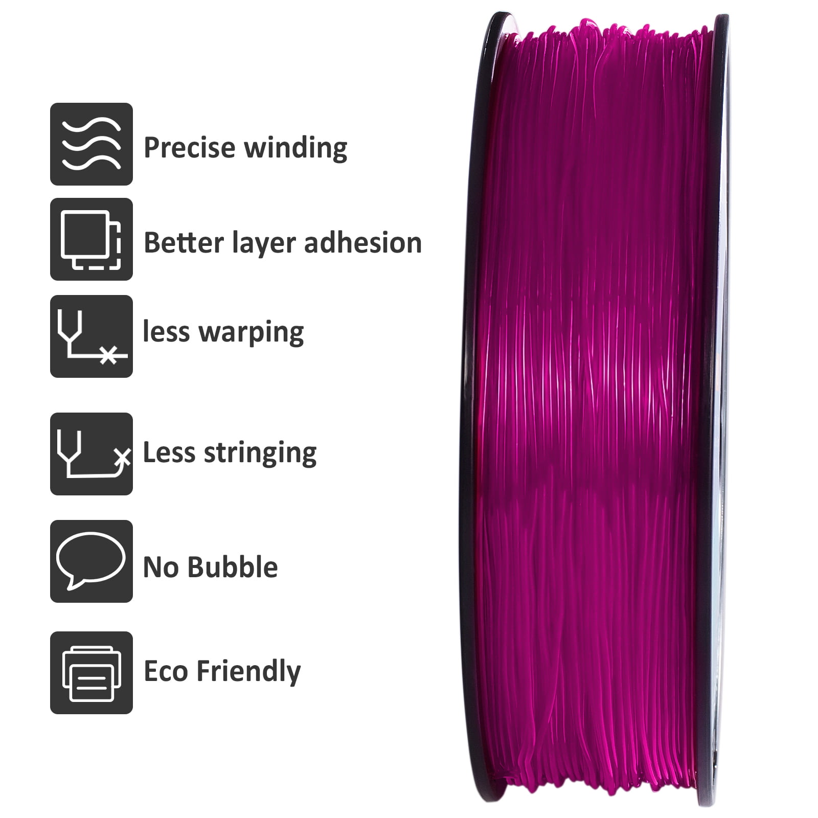 Geeetech TPU Filament 1.75mm 3D Printer Consumables , 1kg Spool (2.2 lbs.), Dimensional Accuracy +/- 0.03 mm pink