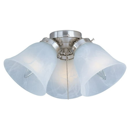 Maxim Lighting Fkt207sn Basic Max 3 Light Ceiling Fan Light Kit With Wattage Limiter Satin Nickel