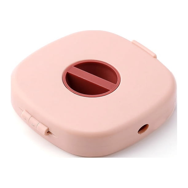 Rosa 3 piezas Otro almacenamiento Caja de almacenamiento de cables de datos, enrollador portátil, caja de almacenamiento de cables de datos multiusos