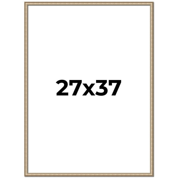 27x37 Frame Silver Real Wood Picture Frame Width 0.75 Inches | Interior Frame Depth 0.5 Inches |