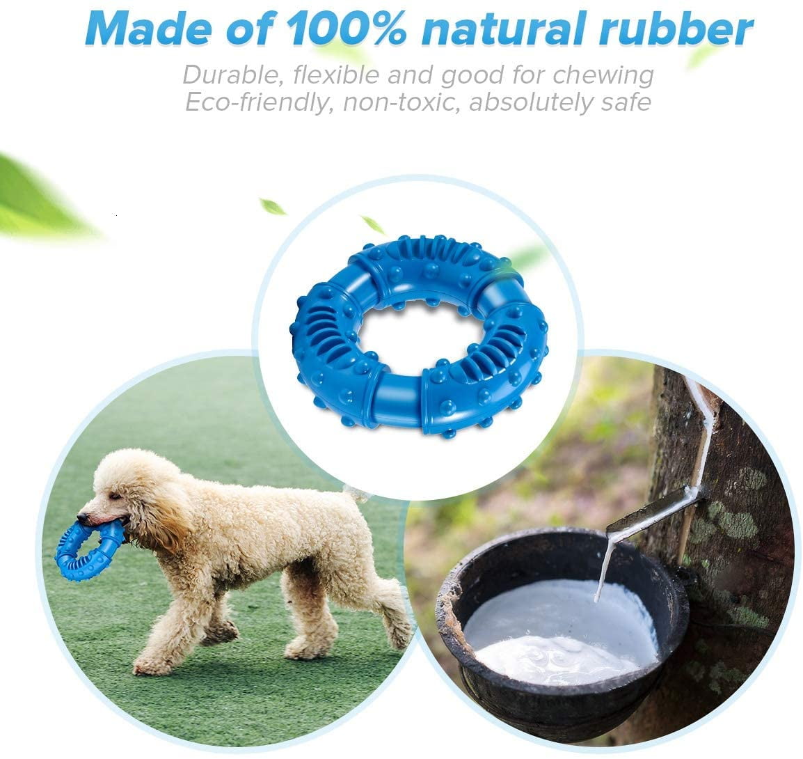 Tiozoix dog chew toys - dog toys for aggressive chewers toughest natural  rubber - dog toothbrush toys for