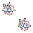thumbnail image 1 of bedienty 50 Pieces Wooden Button Rough Surface Widely Applicable Fasteners Fish-shaped Shank Buttons Embroidery Sewing Supplies Mixed Color 2Set, 1 of 6