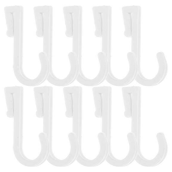 NIAIZEK 10Pcs Clip on J Shaped Hooks for Home Kitchen and Bathroom Use