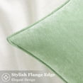 thumbnail image 4 of decorUhome Couch Throw Pillow Covers 16x16 Set of 2, Decorative Soft Neutral Chenille Pillow Covers, Sage Green, 4 of 10