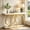 White Gold, variant on Fnova 55" Console Table, Modern Entryway Table with Geometric Metal Frame, Faux Marble Narrow Long Sofa Table for Living Room, Entrance, Hallway