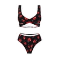 thumbnail image 4 of Daiia Beautiful Red Ladybug Women's Bikini Set Two Piece Swimsuit High Waisted Bikini Adjustable Straps Bikini Perfect for Beach, Pool, and Summer Vacation-Medium, 4 of 9