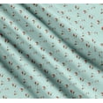 thumbnail image 3 of Soimoi Green Cotton Cambric Fabric Rose Buds Floral Print Sewing Fabric Yard 56 Inch Wide, 3 of 7