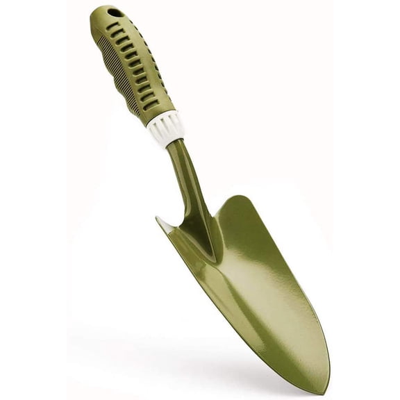 Homes Garden Hand Carbon Steel Trowel Bend-Proof 13.5" L x 3.5" W Ergonomic Rust Resistant Gift Soft PVC Handle Little Shovel for Planting, Transplanting, Weeding, Moving and Smoothing Soil #2010