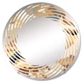 thumbnail image 2 of Designart "Sand Dune Stealth" Camouflage Spiral Round Wall Mirror - Oval Printed Decorative Mirror - Multiple Color Options, 2 of 5