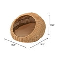 thumbnail image 4 of THE LICKER STORE Fiora 19.5" x 18" Modern Circular Faux Wicker Pet Bed with Machine-Washable Cushion, Natural, CBD3000A, 4 of 5