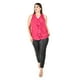 thumbnail image 5 of Blusa de chifon con escarolas Roman Fashion /Tallas Extras, 203 (Magenta) fucsia oscuro 38, 5 of 6