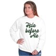thumbnail image 4 of Kale Before Ale Beer Drinking Healthy Unisex Plus Fleece Graphic Sweatshirt Brisco Brands 5X, 4 of 5