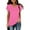 Pinky, variant on Women’s Petal Sleeve Tops Fashion Crossover Strappy Loose T-Shirt Summer V-Neck Pullover Tee,Pink,XL