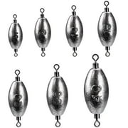 QualyQualy Fishing Weights Inline Weights Trolling Sinkers Swivel Weights Quick Set Up Fishing Sinker with Inner Swivel Set 1/4oz 20pcs
