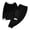 Black, variant on Women Fleece Pajama Sets Fuzzy Sherp Lined Pullover Tops and Thick Warm Loungewear Pants
