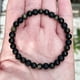 thumbnail image 5 of Mens Natural de Oro Pulsera de joyería personalizada Piedra Natural Liso Negro Pulsera de 8 Mm, 5 of 7