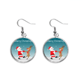thumbnail image 1 of Festival de Navidad Santa Claus Elk Pendientes pendientes de plata colgantes joyas señora Unbranded M, 1 of 3